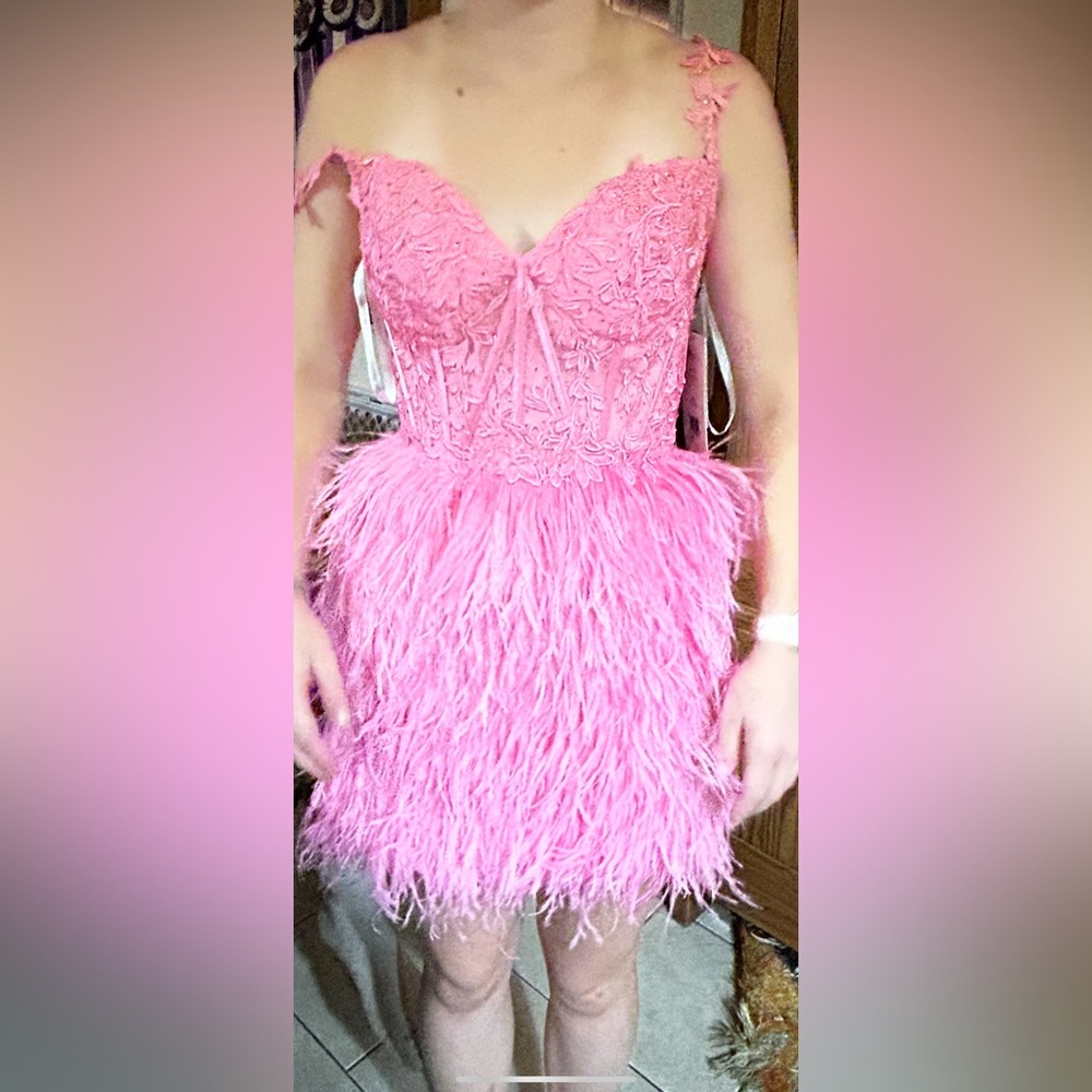 Sherry Hill Pink feather fess